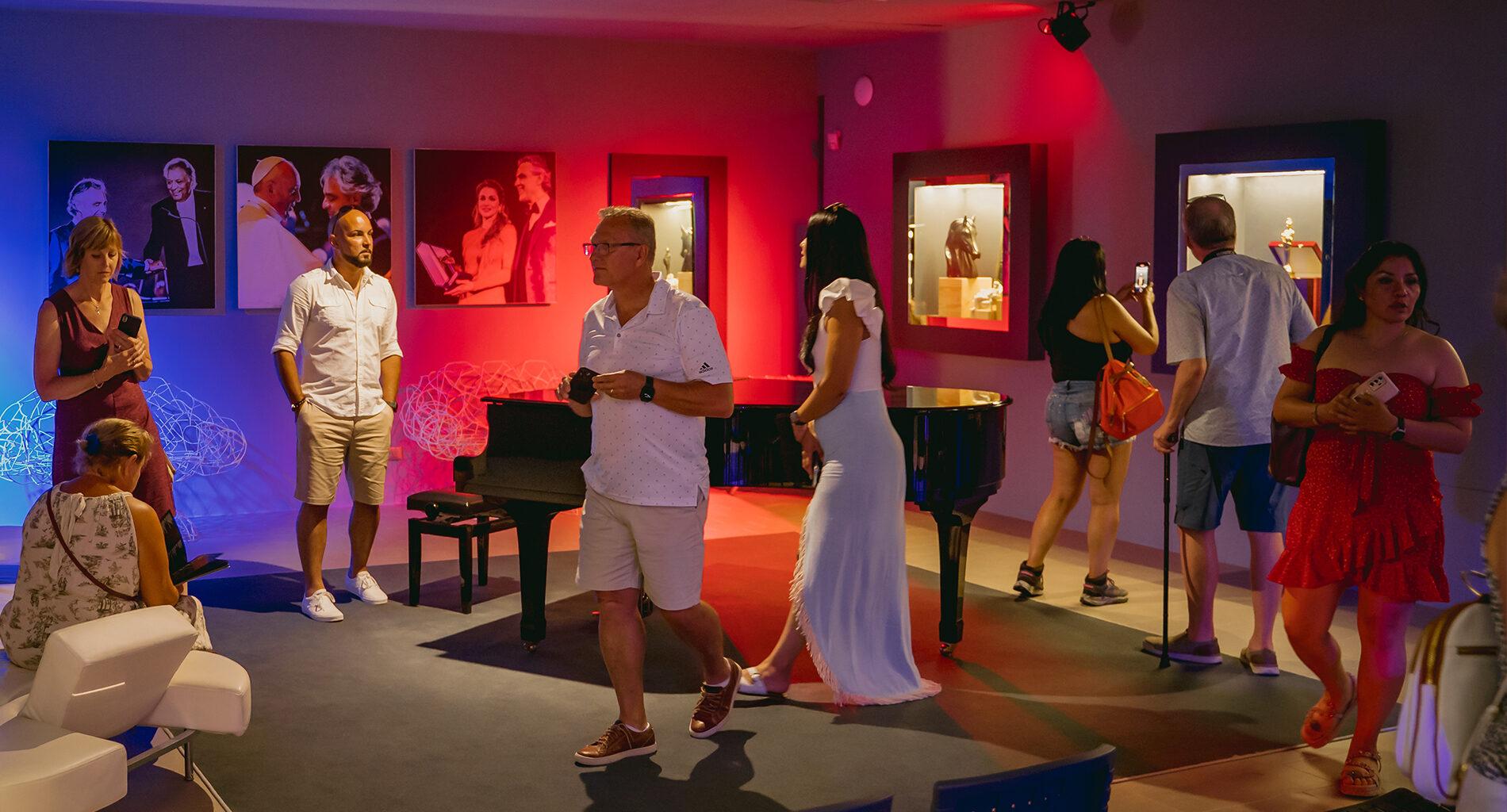 Andrea Bocelli VIP wine tasting visit the Museum